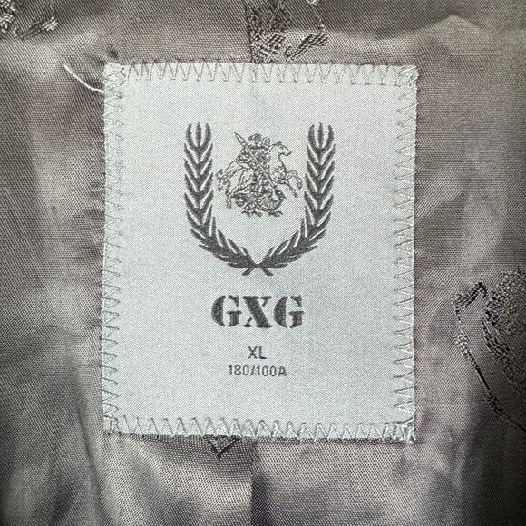 GXG Mens Navy Black Checkered Plaid Long Length Lightweight Coat w Pockets - Picture 8 of 10